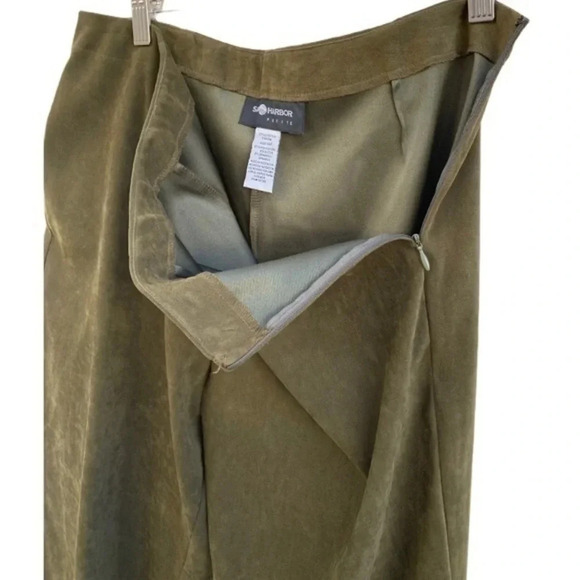 Sag Harbor Petite Green Flat Front Dress Pants 14P - Picture 3 of 4